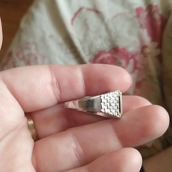 Jwbr 925 sterling silver diamond ring unisex